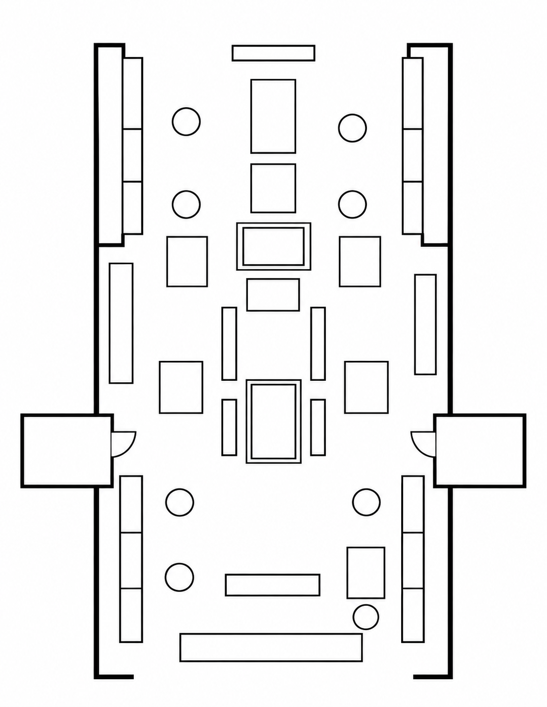 Hand-drawn map of the Zara store